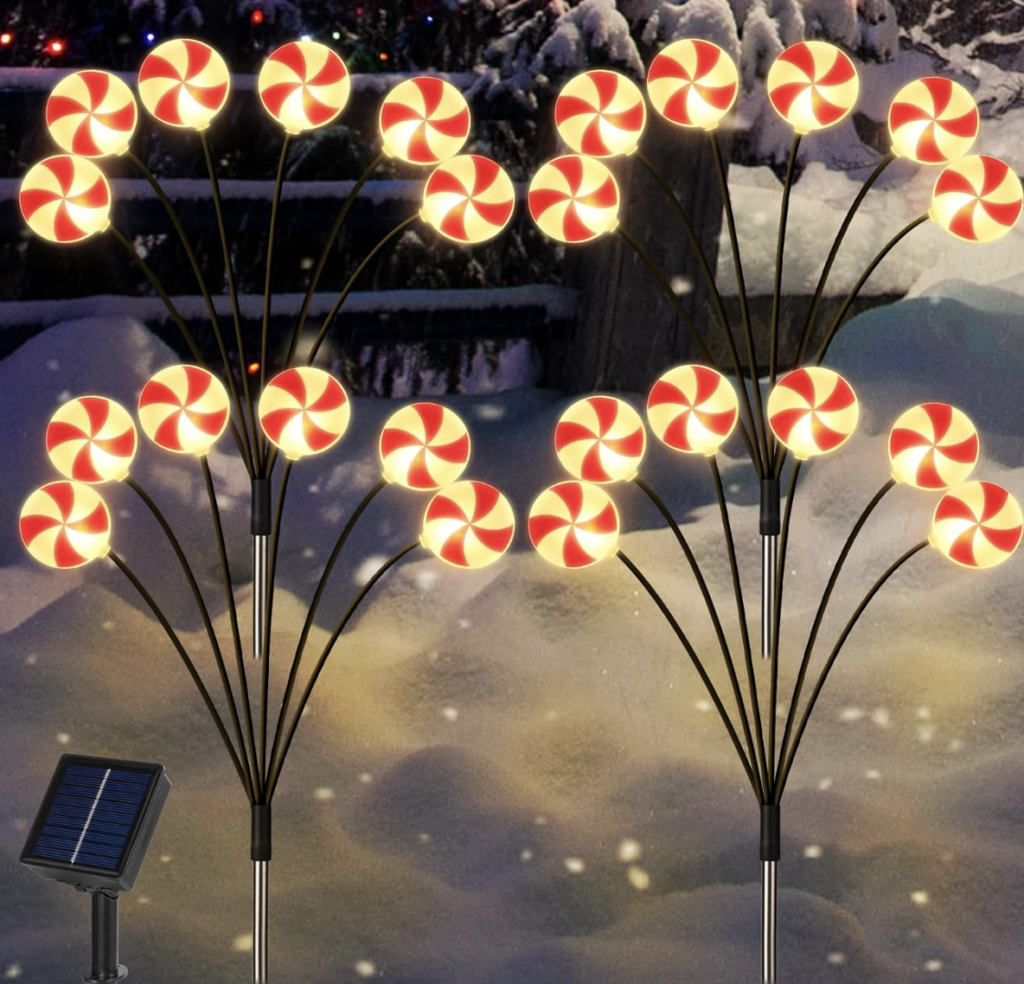 swaying peppermint outdoor lights!